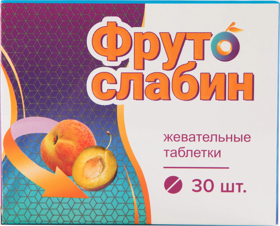 Фрутослабин для поддержания функционального состояния органов желудочно-кишечного тракта таблетки жевательные 30 шт