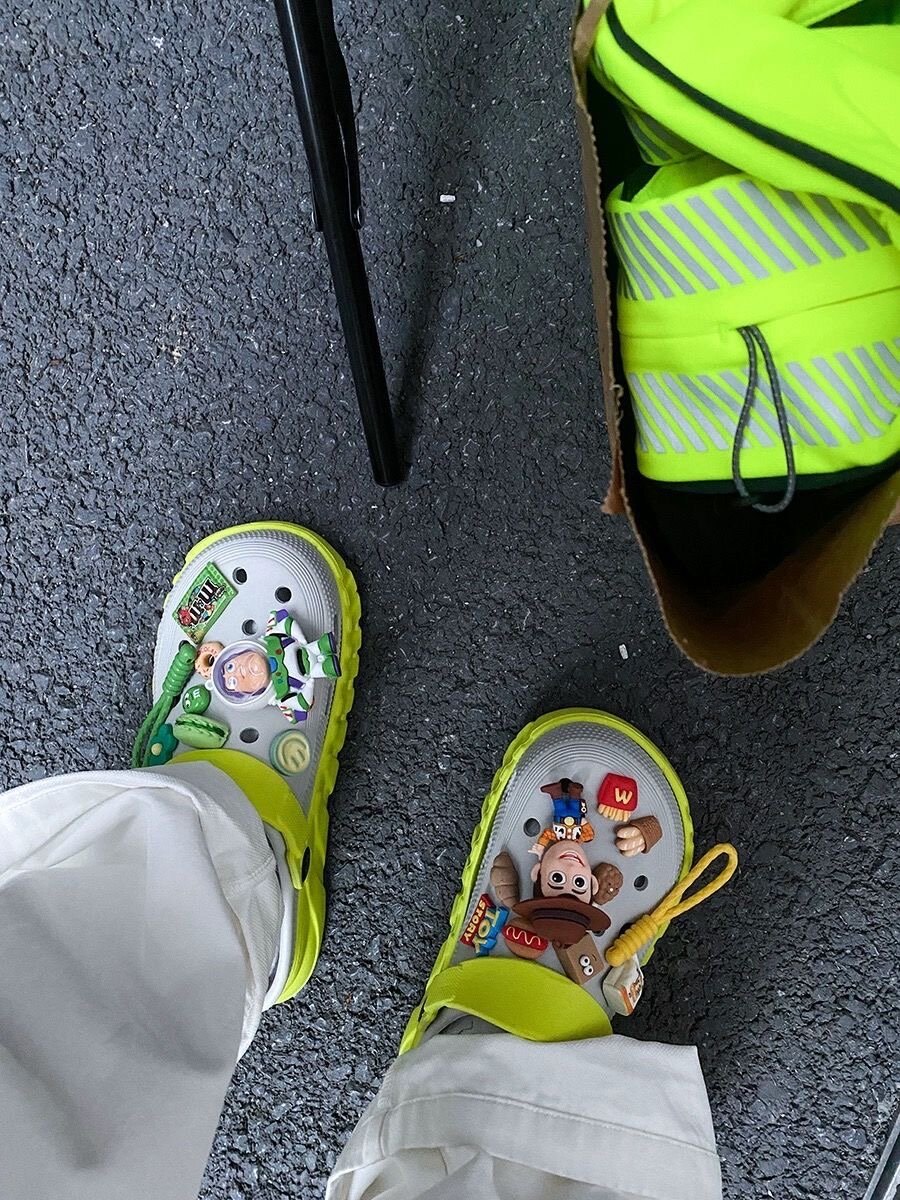 Сабо Toy Story, размер 38, серо-салатовый — фото 1