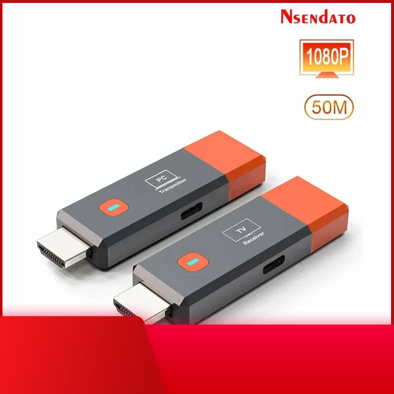 Беспроводной HDMI передатчик и приемник Nsendato 1080P, Full Set-TX RX, EU Plug