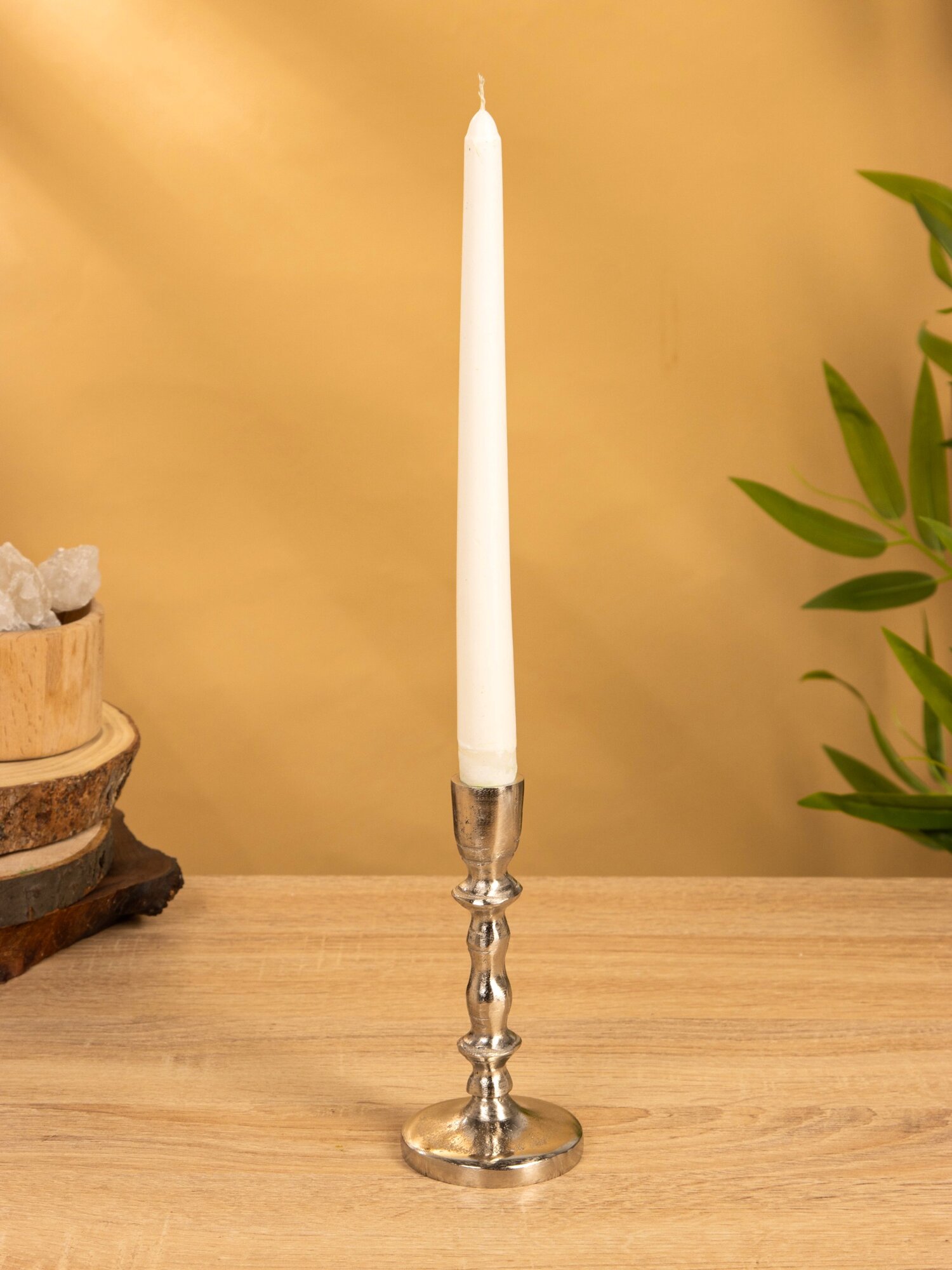 Подсвечник «Зима» 7×7×15 см алюминий серебристый