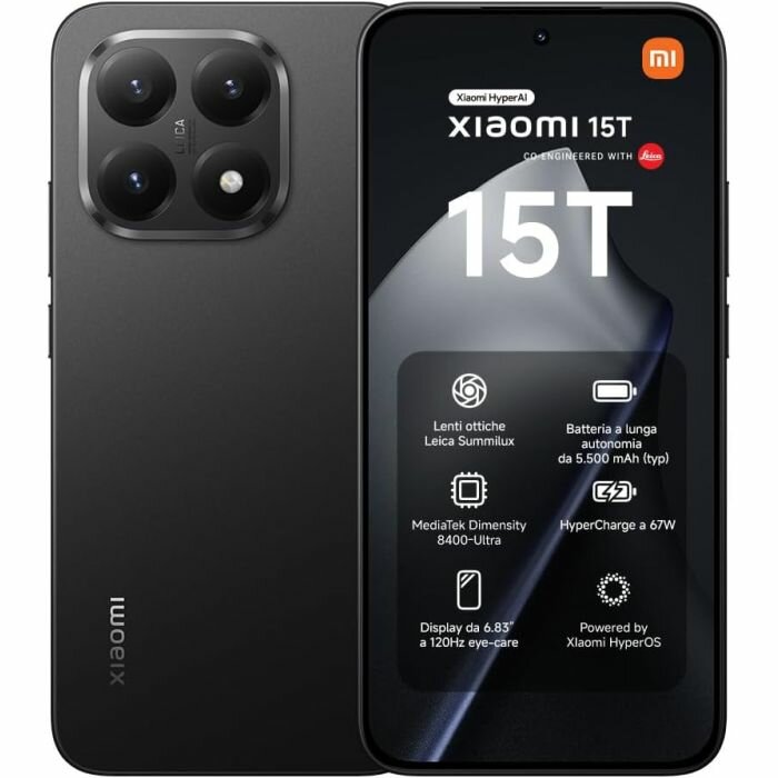 Смартфон Xiaomi 15T, MediaTek Dimensity 8400, AMOLED, 6,83", 2772x1280 px,12/512gb — фото 1