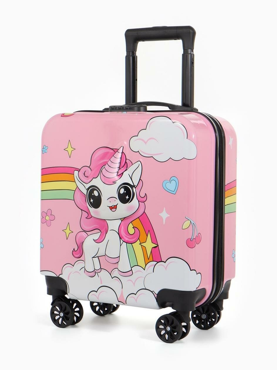 Чемодан Выбражулька ручная кладь 35х27х22 см розовый