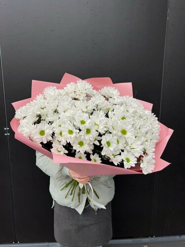 Изображение товара Букет из хризантем Story-flowers, монобукет, 15 штук, высота 60 см