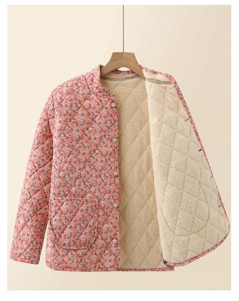 Парка , размер 4XL, розовый,