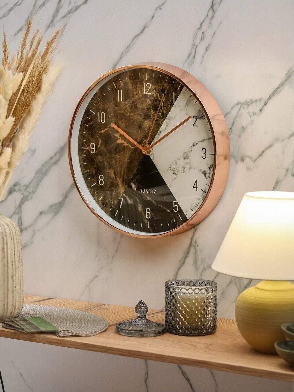 Часы настенные интерьерные, декор для дома, 30 см, Мрамор