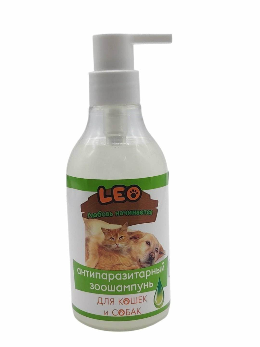 Шампунь LEO для кошек и собак, гипоаллергенный, для длинношерстных, 300мл — фото 1
