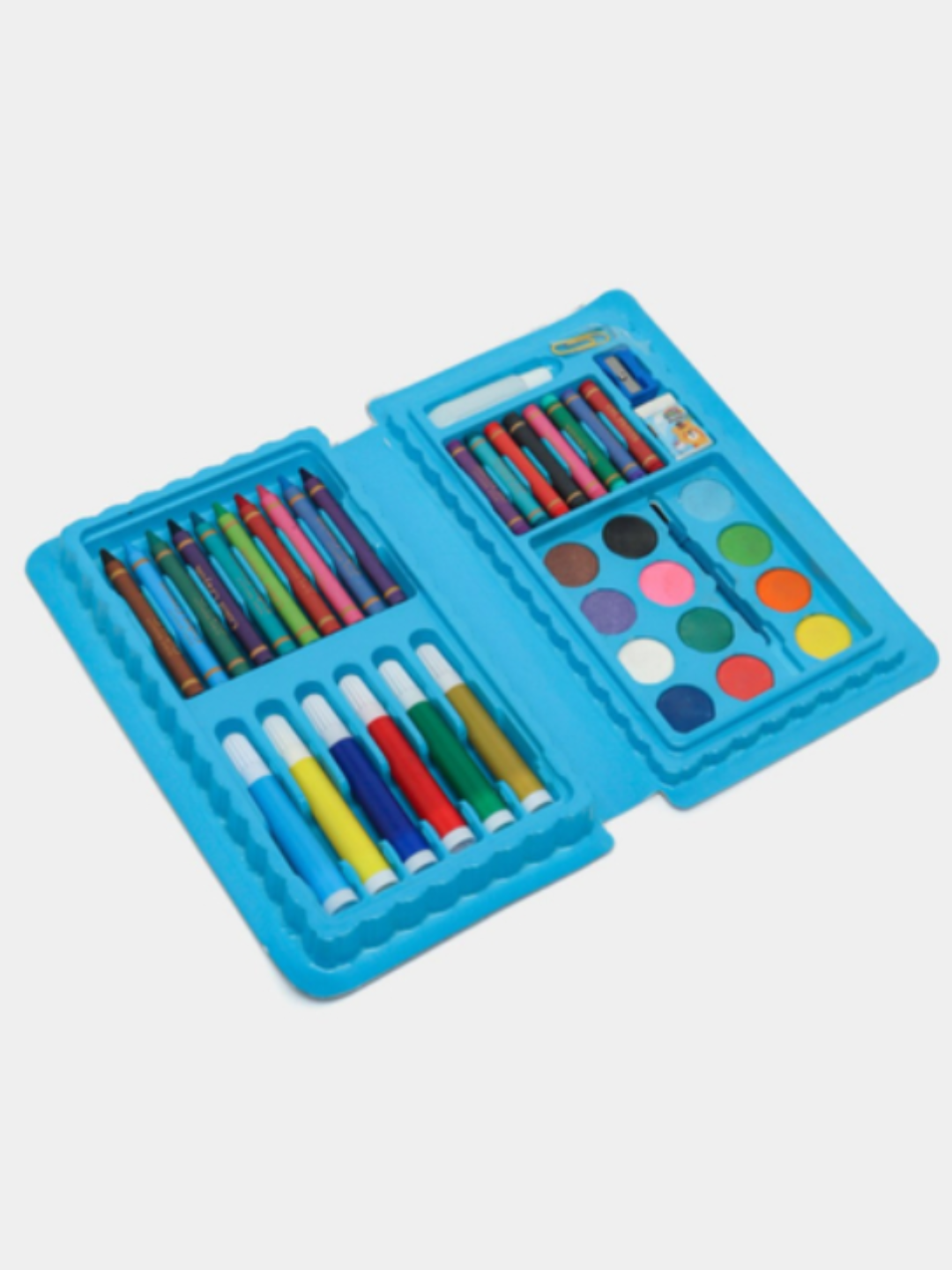 Набор для рисования 42 предмета, цветные карандаши и краски для детей — фото 1