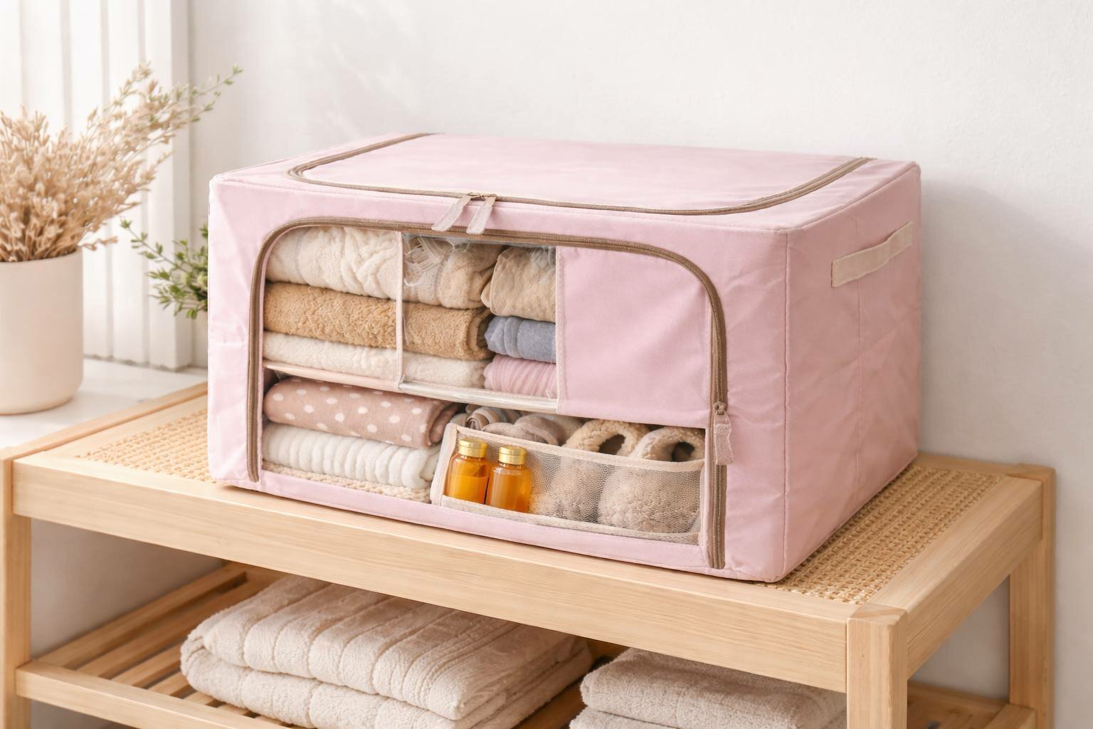 Тканевый органайзер для хранения одежды Практичный и вместительный короб-органайзер