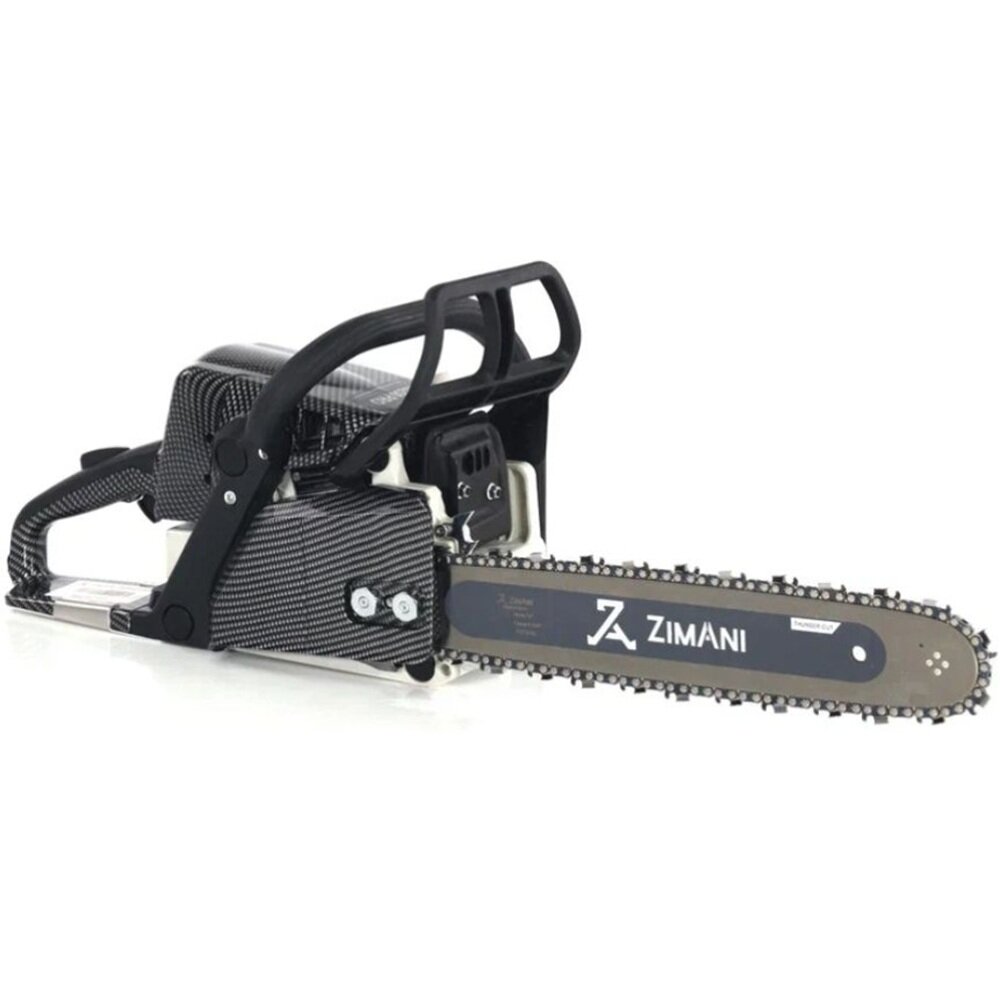 Бензопила ZimAni MS250 PRO, 45.4 куб. см; 3.1 л. с; шина 16"/40см; шаг цепи 0,325"; 1.6; 62 звеньев.