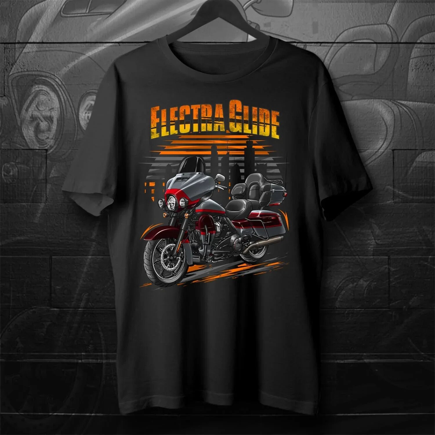 Мужская футболка Electra Glide черная, Black 13