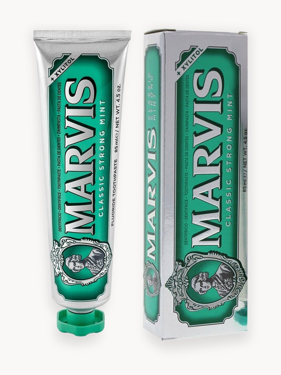 Зубная паста MARVIS CLASSIC STRONG MINT Классическая мята, отбеливающая, 85 мл