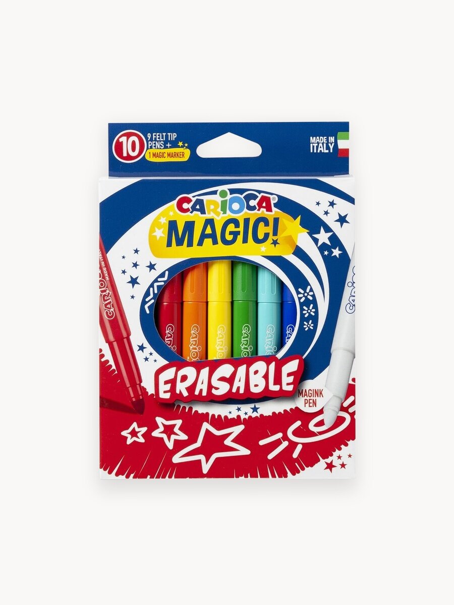 CARIOCA Magic Markers фломастеры меняющие цвет, стираемые, набор 10 цветов, 43182