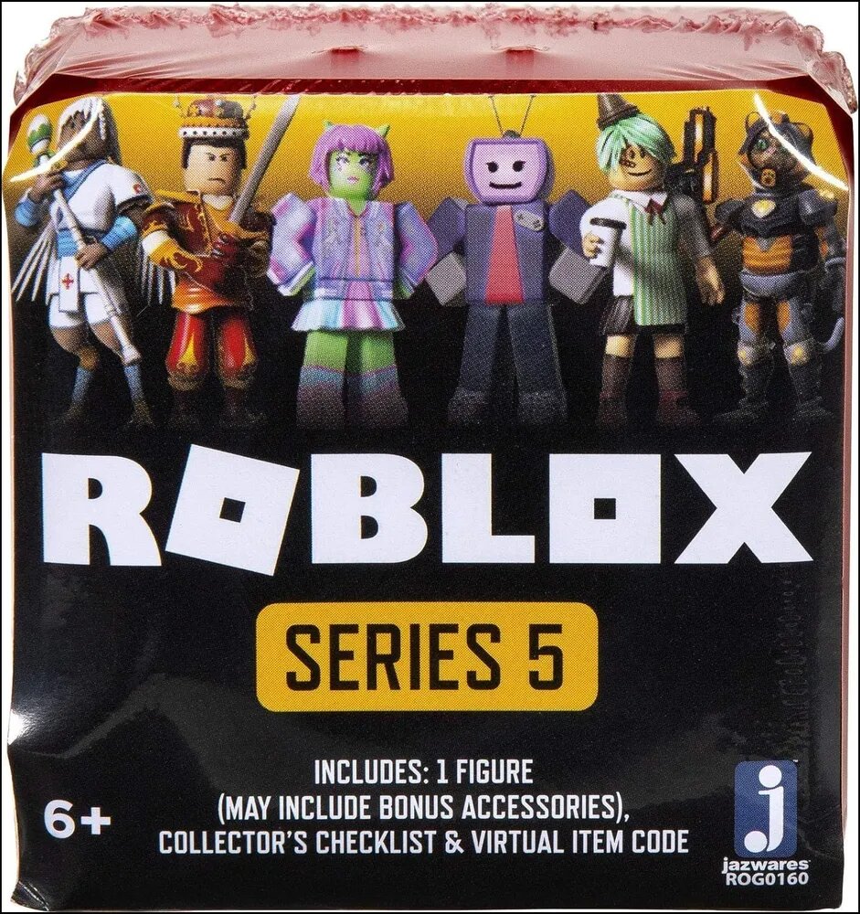 Roblox Серия 5 Фигурка с кодом и аксессуарами, 6+, цвет желтый, ПВХ