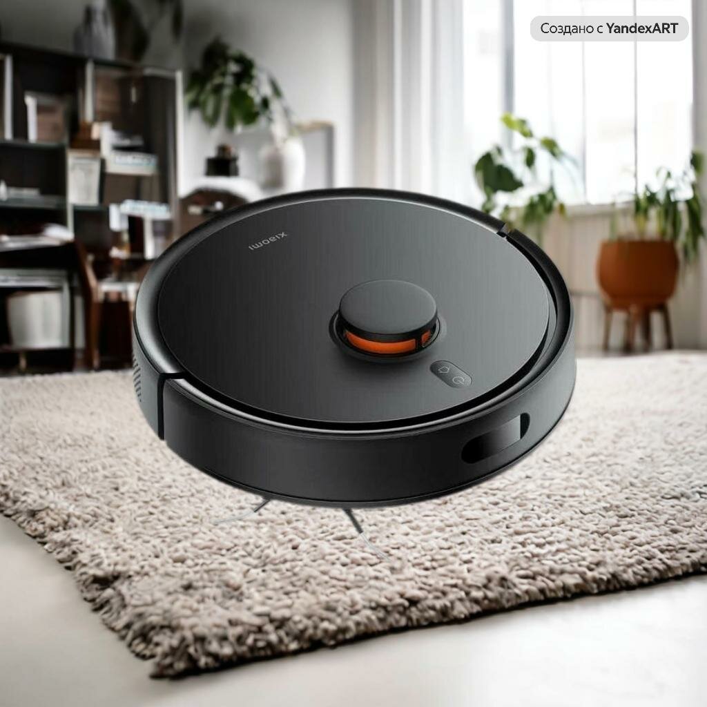 Робот-пылесос Xiaomi Robot Vacuum S20, Черный влажная и сухая уборка, лазерная навигация, мощность 5000 Па — фото 1