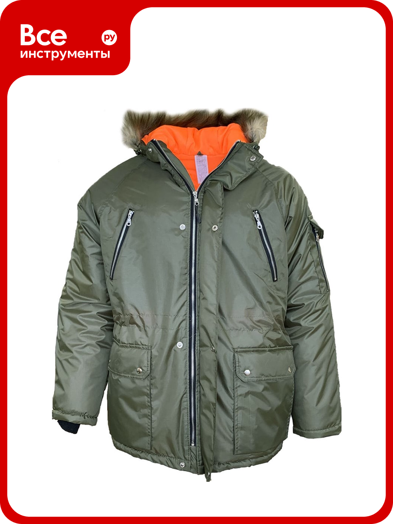 Куртка Спрут Аляска длинная хаки р. (60-62) 120-124/182-188 130235