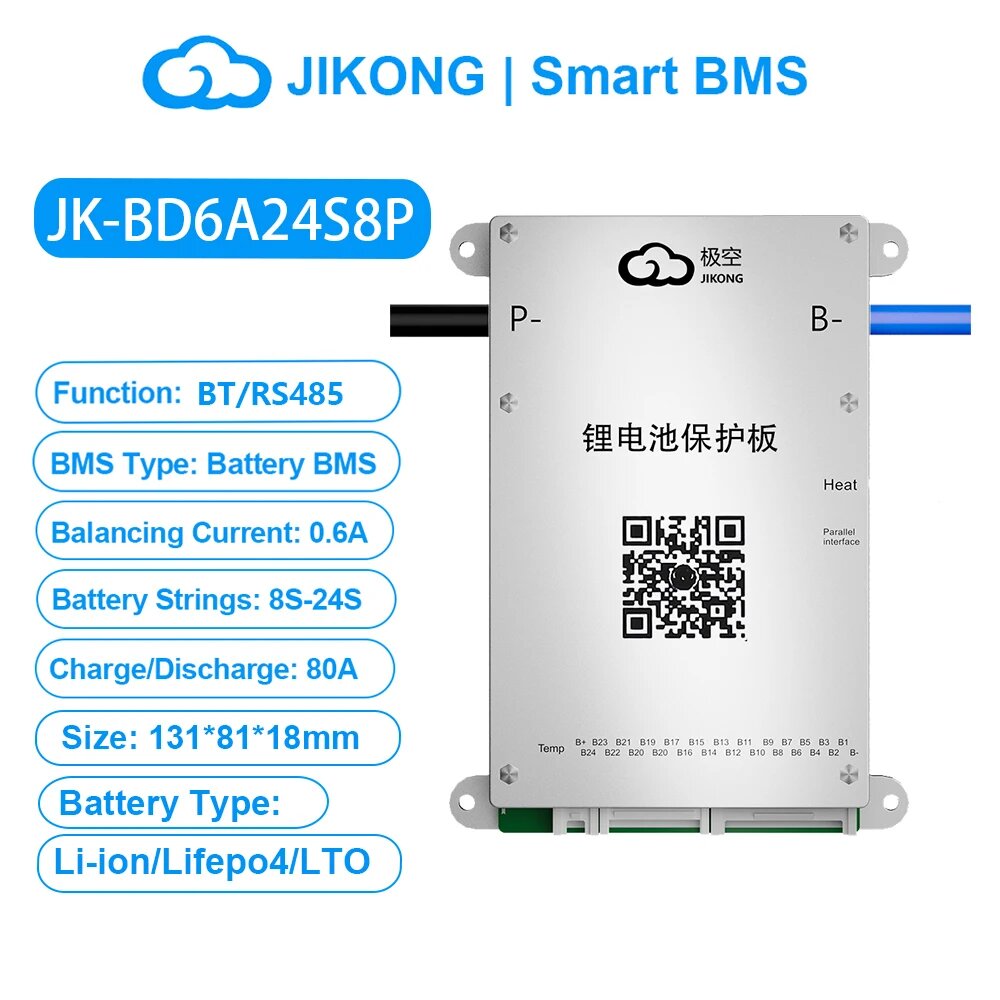 JIKONG JK BMS 4S~24S Smart BMS для LiFePo4 аккумулятора