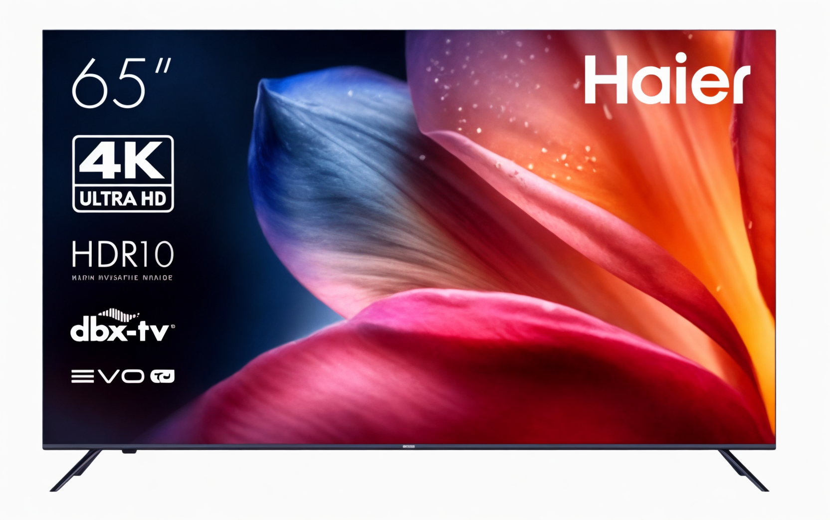 Телевизор Haier 65 Smart TV S2, 65", 3840x2160, Dvb-t/t2/c/s2, Hdmi 3, USB 2, Smart TV, чёрный Haier 96 .