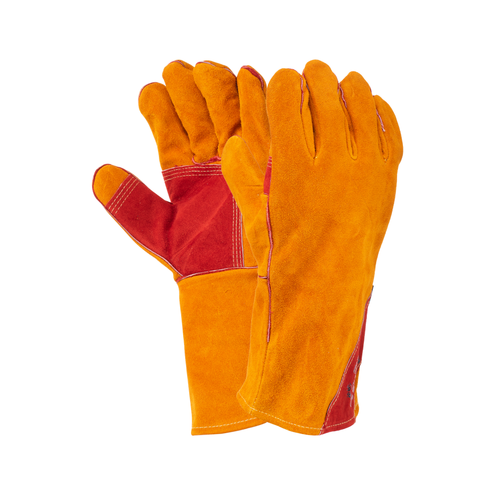 Краги спилковые сварщика пятипалые Siberia T12-11-RU Kevlar р-р 10.5 1пара