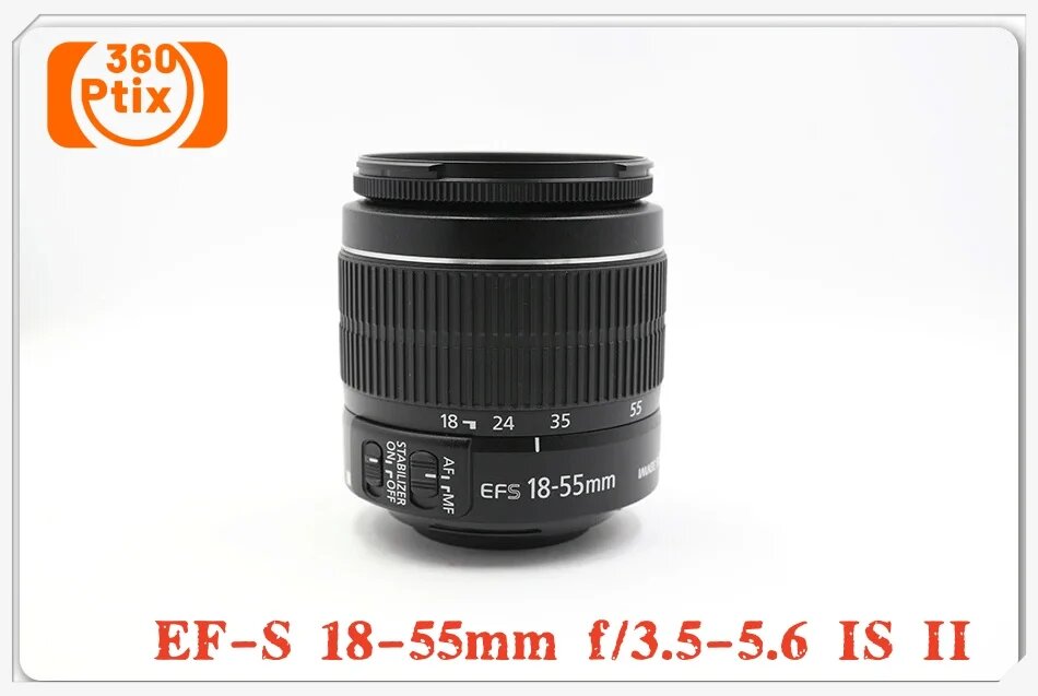 Оригинальный объектив 18-55 EF-S 18-55 мм f/3,5-5,6 IS II для камеры Canon, Canon EF-S