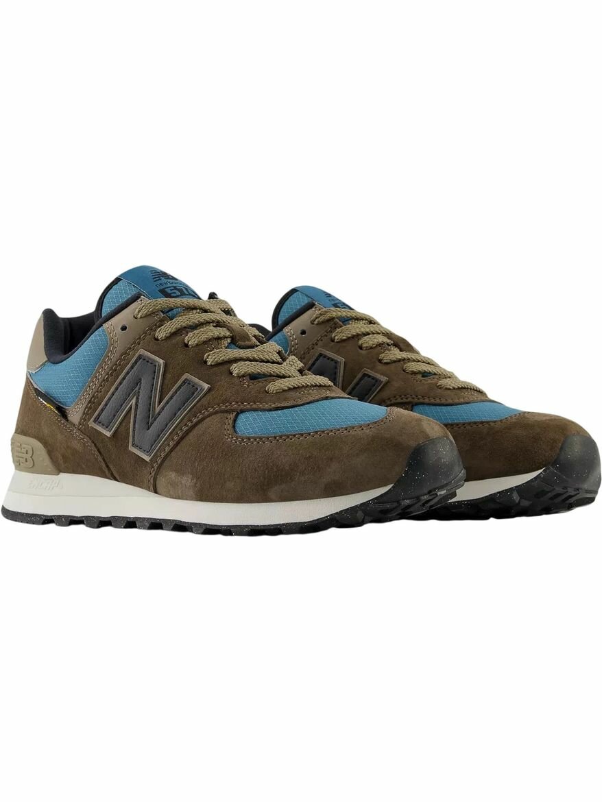 Кроссовки New Balance 574, полнота D, размер 10,5 US, коричневый — фото 1
