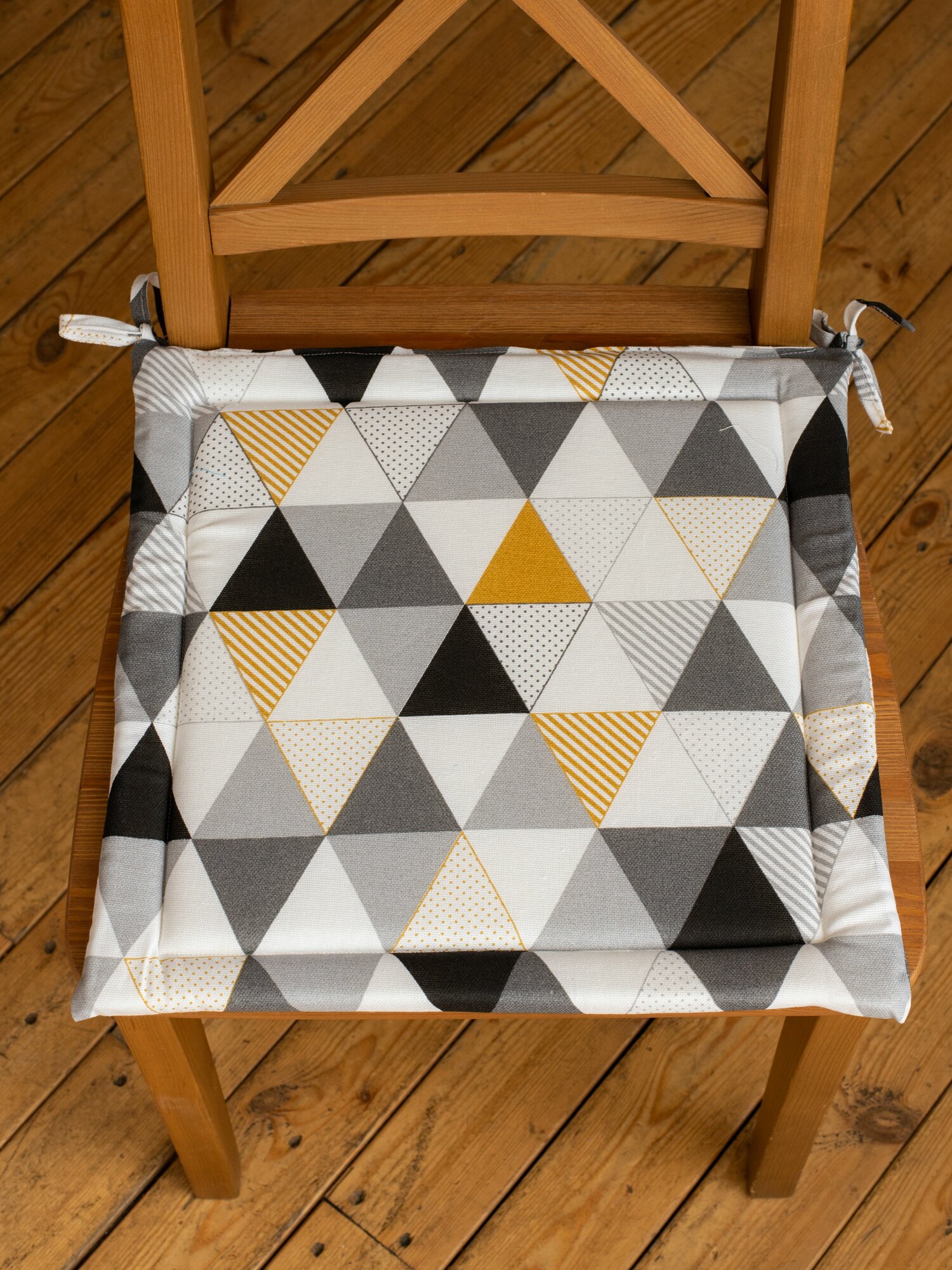 Галета на стул квадратная 40x40  Хаски Home 2 шт геометрия