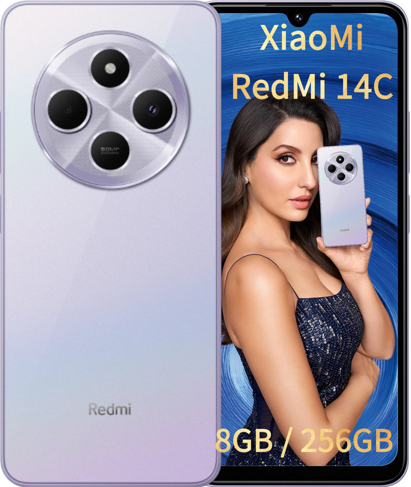 Смартфон Xiaomi Redmi 14C 8/256 ГБ RU, Dual nano SIM, фиолетовый