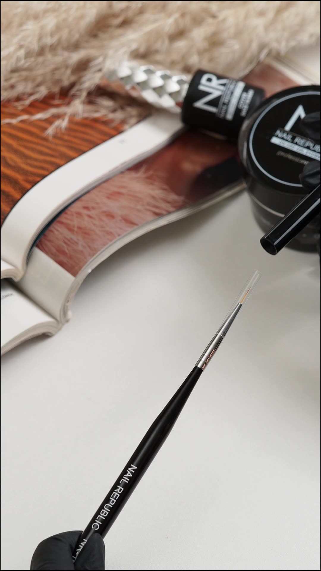 Кисть для маникюра и макияжа, тонкая из искусственного ворса, 9 мм — фото 1