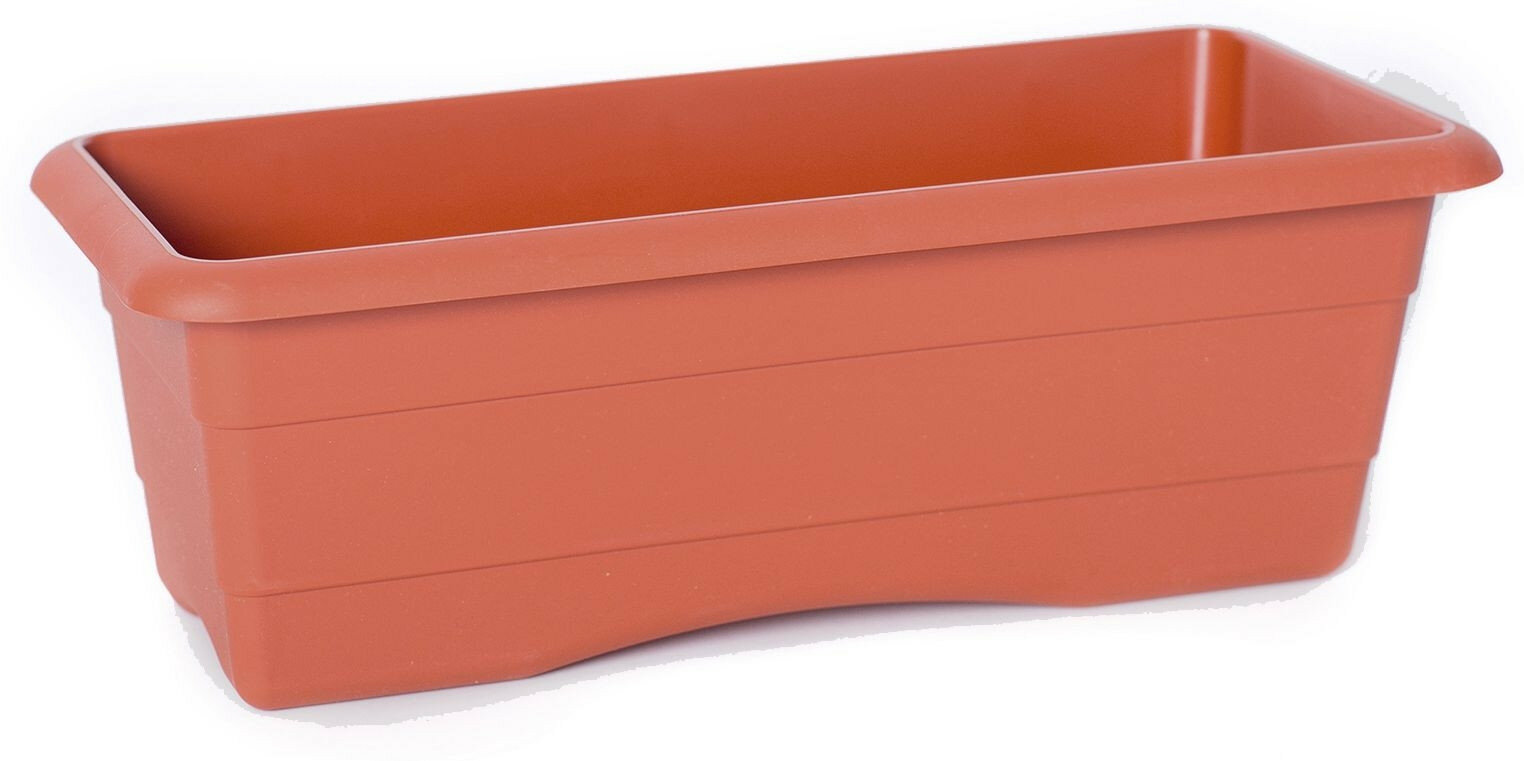 Ящик балконный GardenPlast терракотовый пластик 40x17x14 см