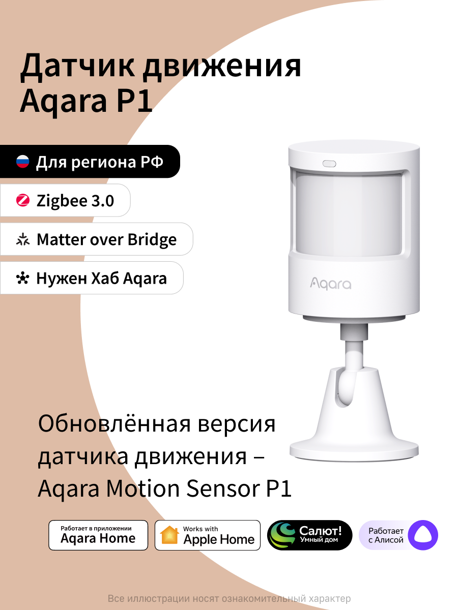 Умный датчик движения Aqara P1 MS-S02, Zigbee 3.0, угол обзора 170°