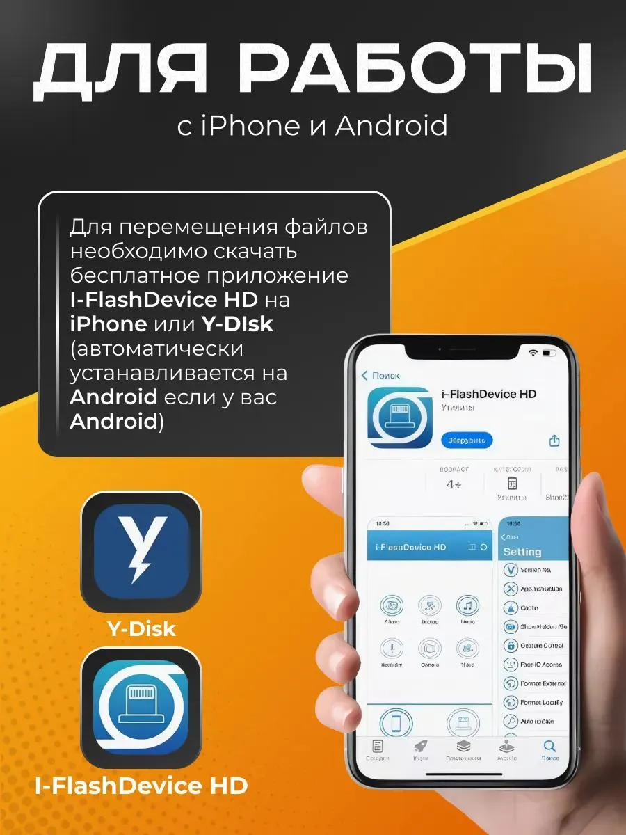 Флешка 1 Тб USB накопитель для iPhone Android и ноутбука — фото 1