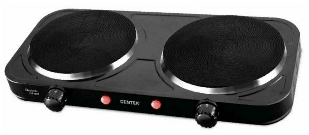 Электрическая настольная плита CENTEK CT-1507 2 конфорки черный