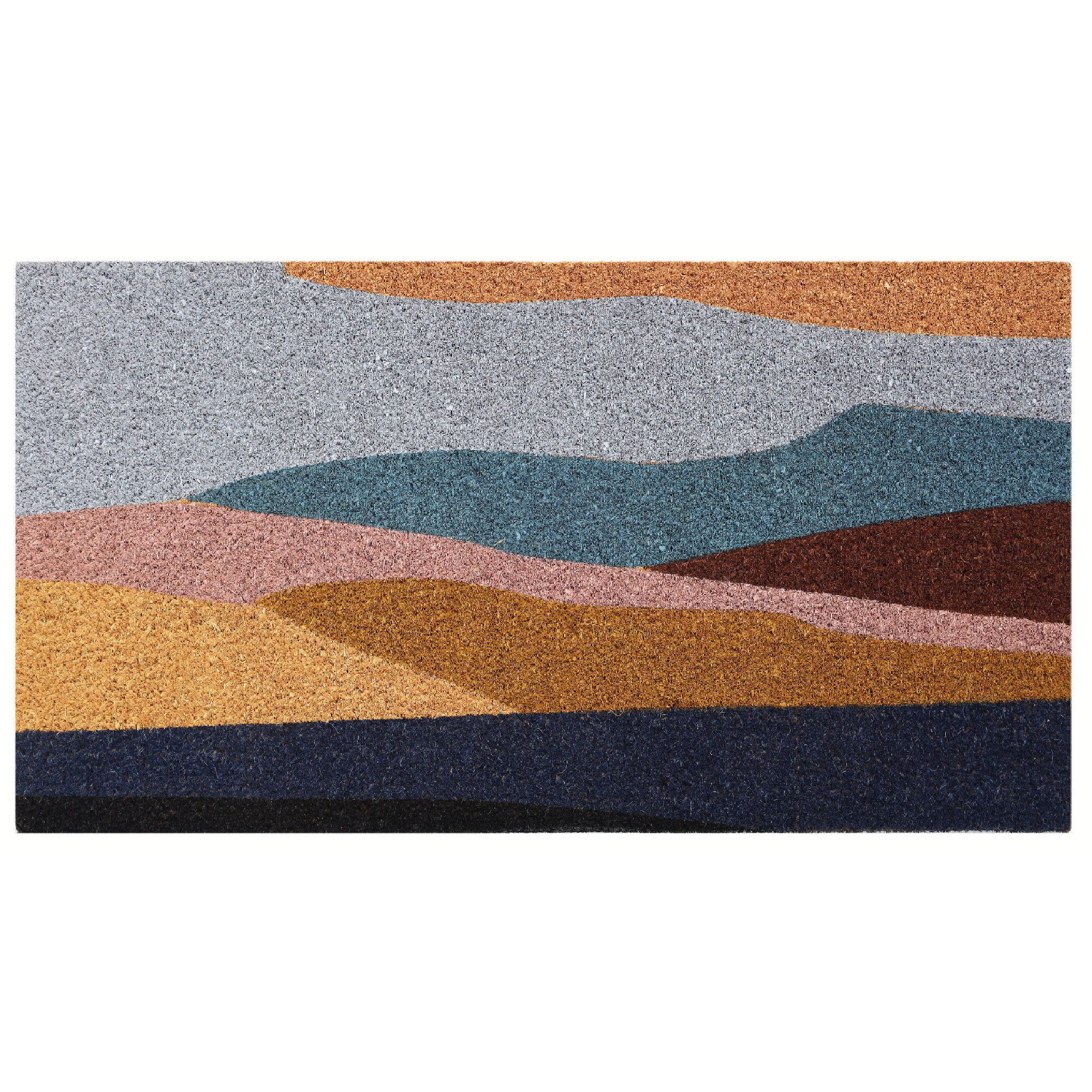 Коврик грязезащитный Kera 3 40х75 см кокос цвет бежевый; разноцветный