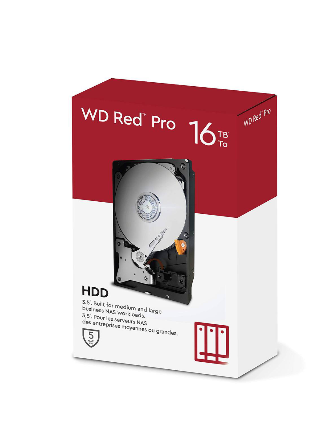 Жёсткий диск Western Digital WD Red Pro, 16ТБ, NAS HDD SATA III, 7200об/мин, форм-фактор 3.5", кэш 512МБ