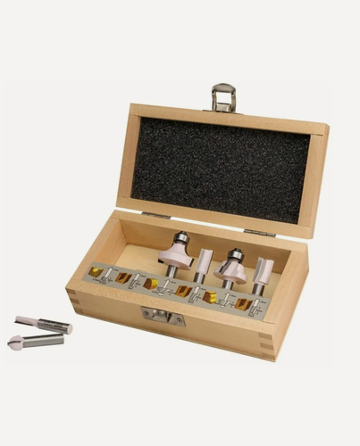 Изображение товара Набор фрез Makita "D-53540", для дерева, 6 шт, хвостовик 8 мм, в кейсе