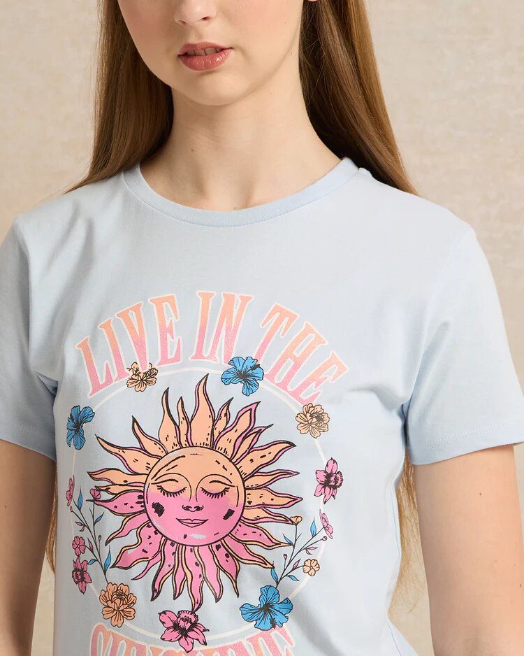 Футболка REDTAG, размер 9-10 лет, синий — фото 1