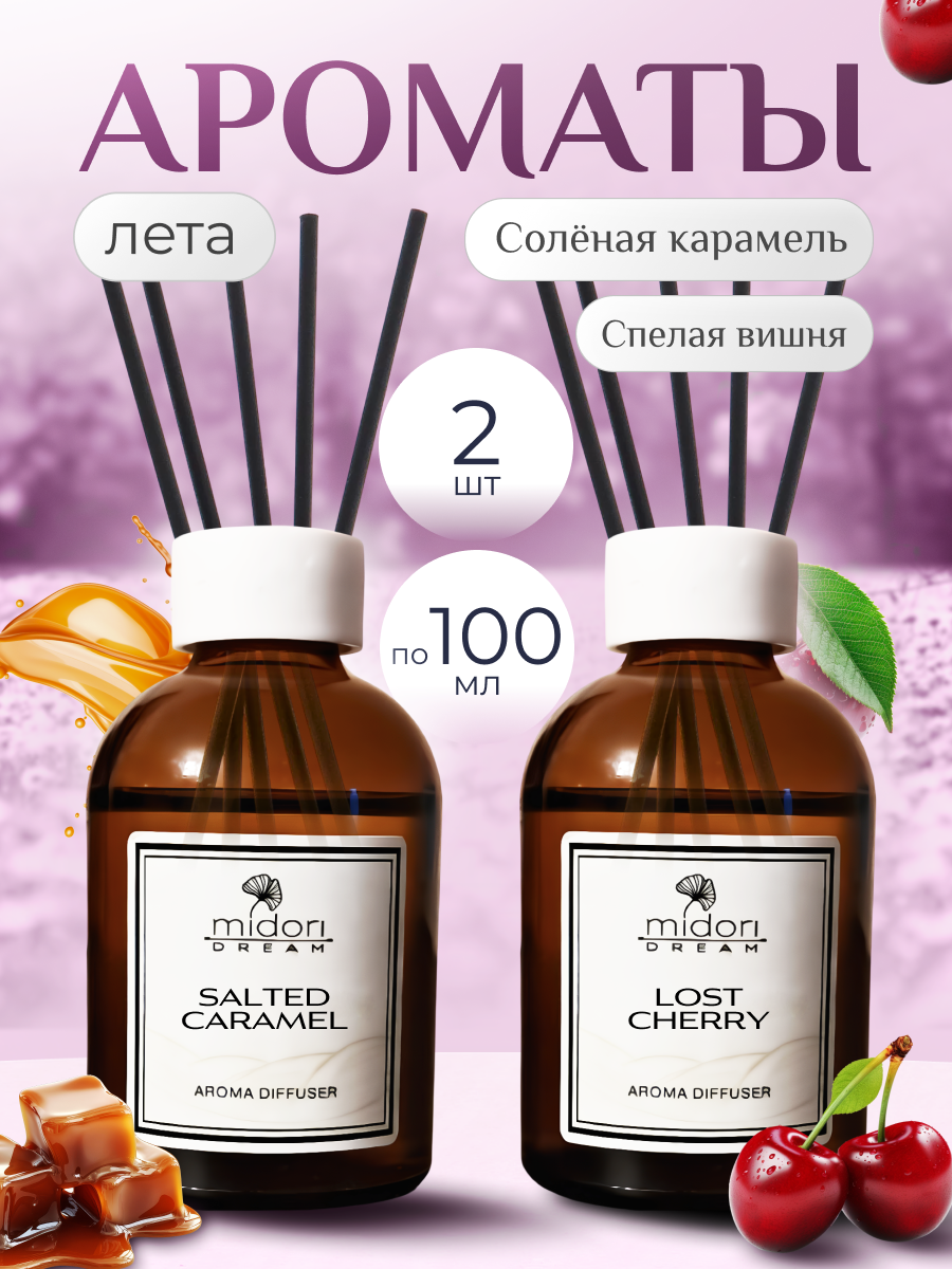 Набор ароматических диффузоров c палочками для дома Midori DREAM 2 шт