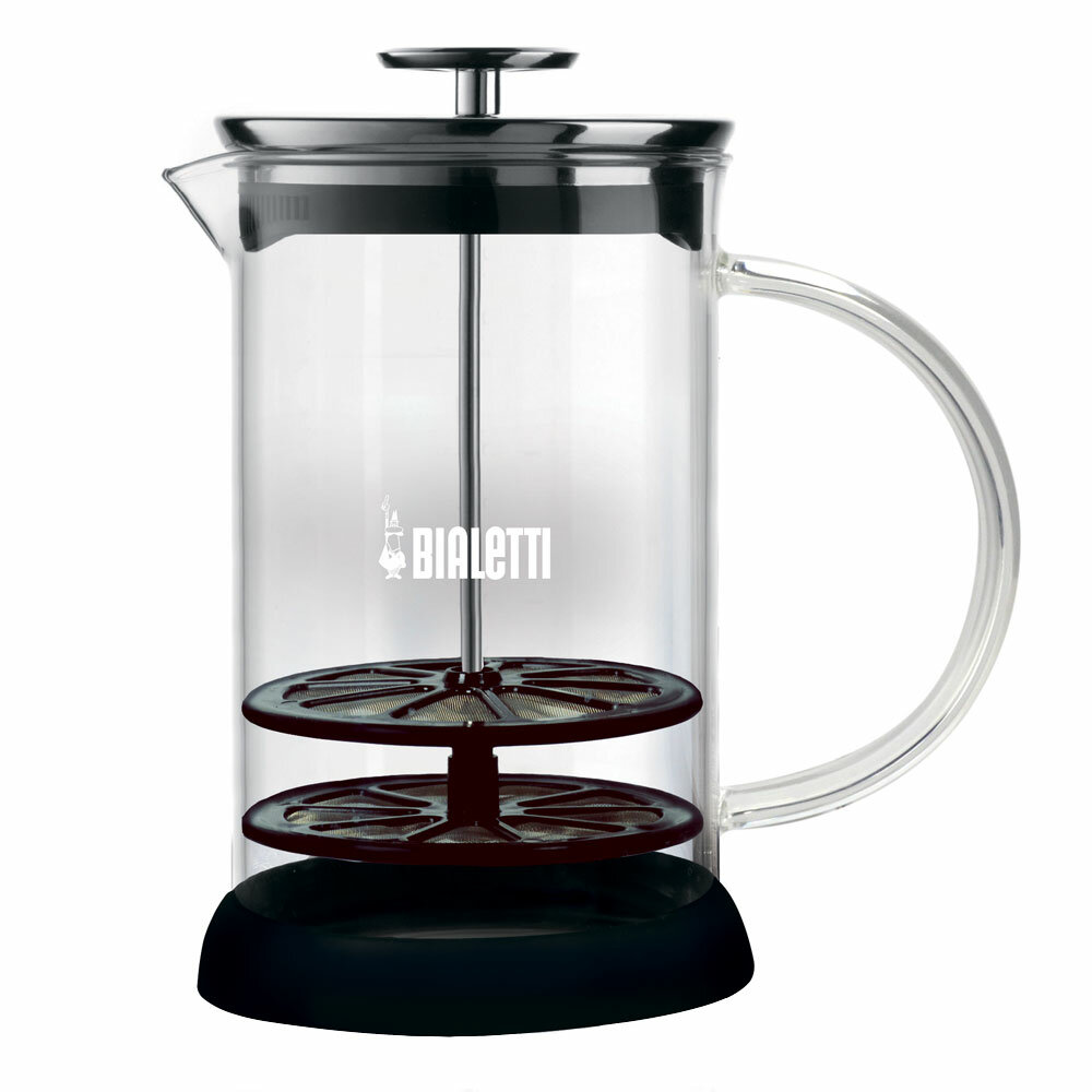 Капучинатор Bialetti Milk Frother для вспенивания молока стекло 330мл черный/бесцветный