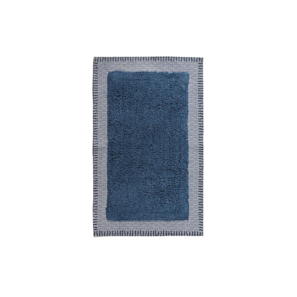 Коврик для ванной комнаты хлопковый RELAX & RENEW синий 50х80 см FOR-COTTON-RER50-80BL