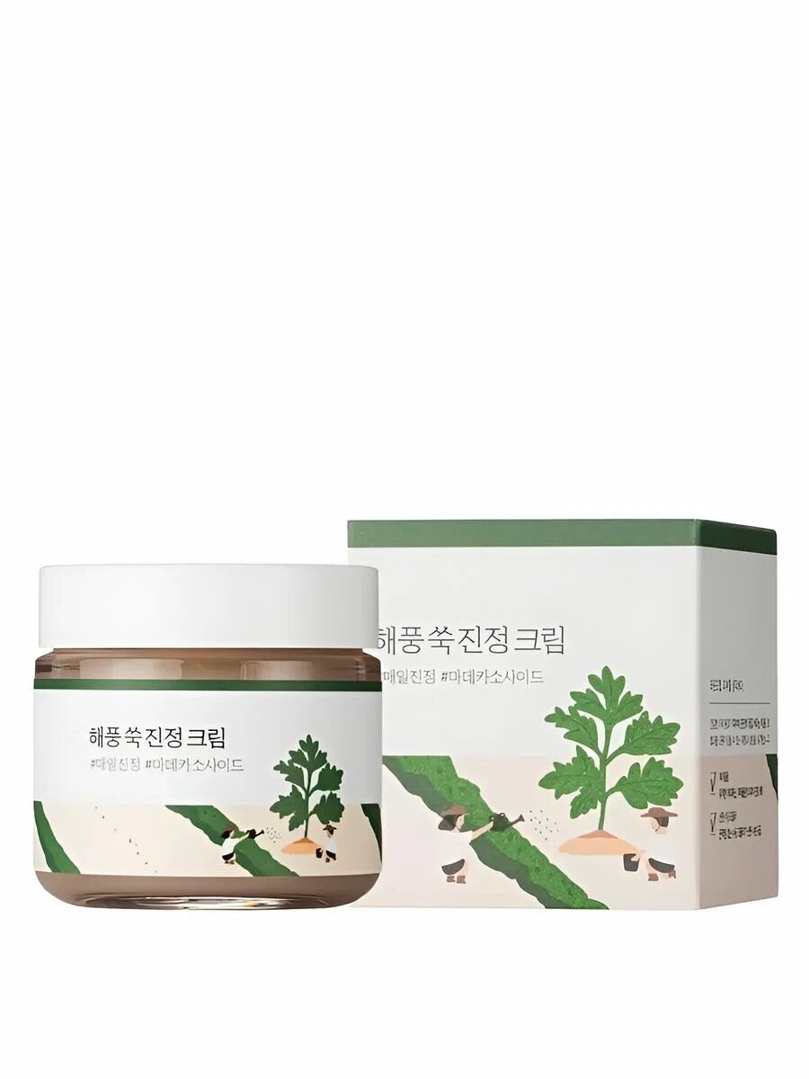 Крем для лица успокаивающий с экстрактом полыни ROUND LAB / RoundLab Mugwort Calming Cream 80ml