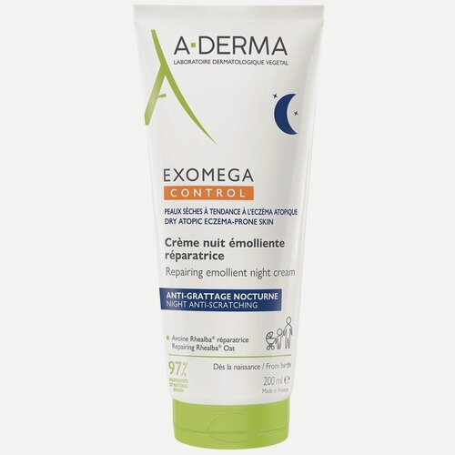 Изображение товара Восстанавливающий крем-эмолент A-Derma Exomega Control, для лица и тела, 200мл