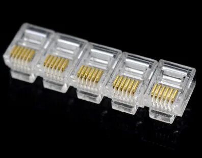 Прочный 6-контактный разъем RJ11 RJ-11 6P6C 10 шт модульный разъем для телефона и кристальная головка NC
