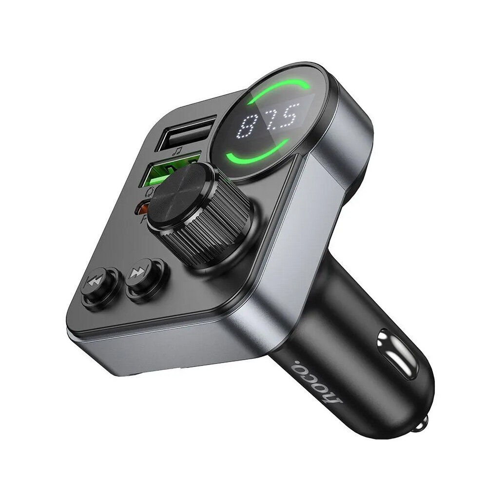 Hoco FM трансмиттер HOCO E86 Algeria 48W FM Transmitter черный