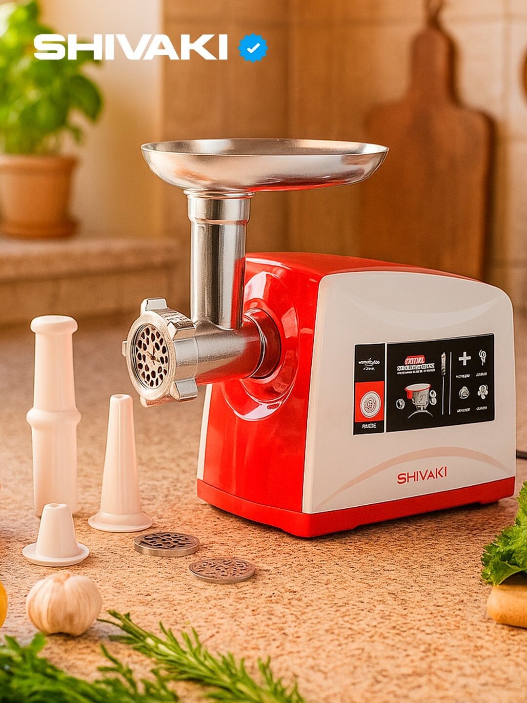 Мясорубка SHIVAKI-MG2650, 1600Вт, 1.8 кг/мин, защита Digital Pro