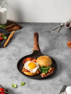 Индукционная блинная Kukmara Granit Ultra Original, 24 см, с ручкой, АП покрытие — фото 1