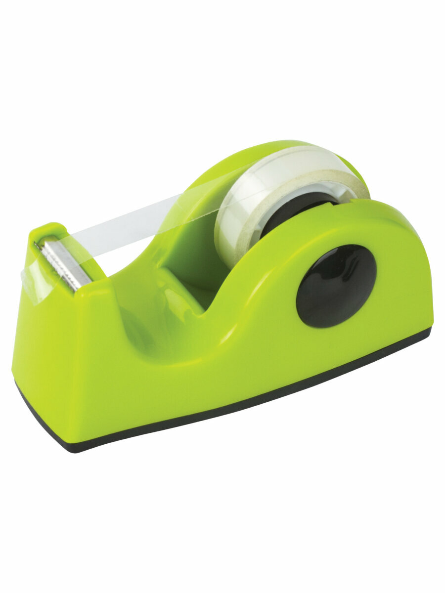 Диспенсер для клейкой ленты BRAUBERG настольный утяжеленный средний салатовый 118*5*5см 440143