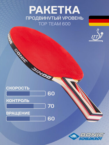 Изображение товара Ракетка для настольного тенниса Donic Top Team 600 продвинутый уровень