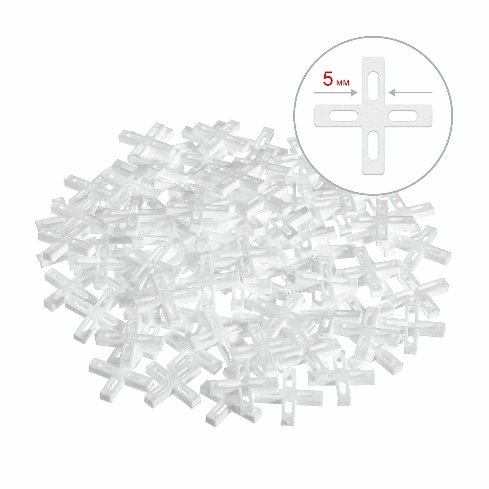 Крестики для плитки ЗУБР 5 мм 100 штук 33811-5