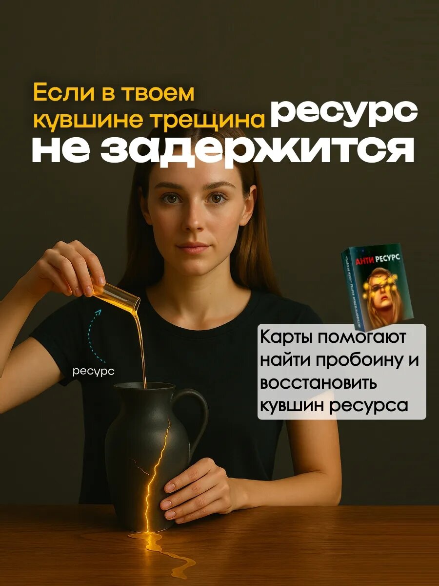 Метафорические Ассоциативные Карты EZOTERIUM "Антиресурс", 50шт — фото 1