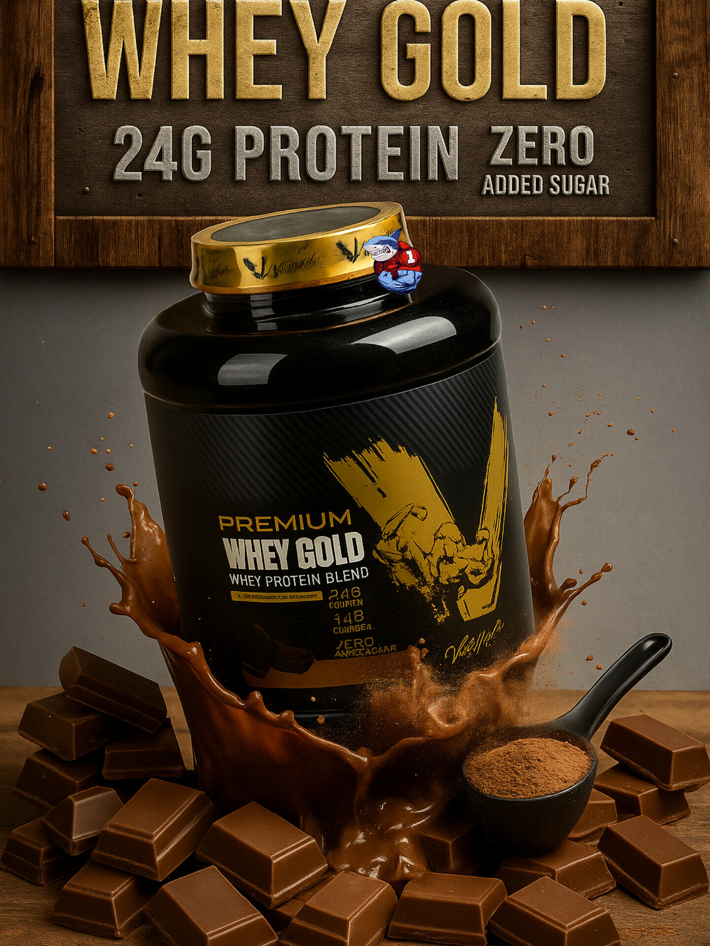 Протеин Premium Whey Gold от Victor Martinez 55 порций 2kg. Шоколад