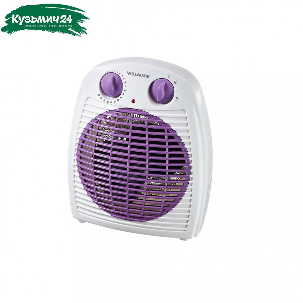 Тепловентилятор спиральный WILLMARK FH-125P 2000 Вт белый с сиреневым